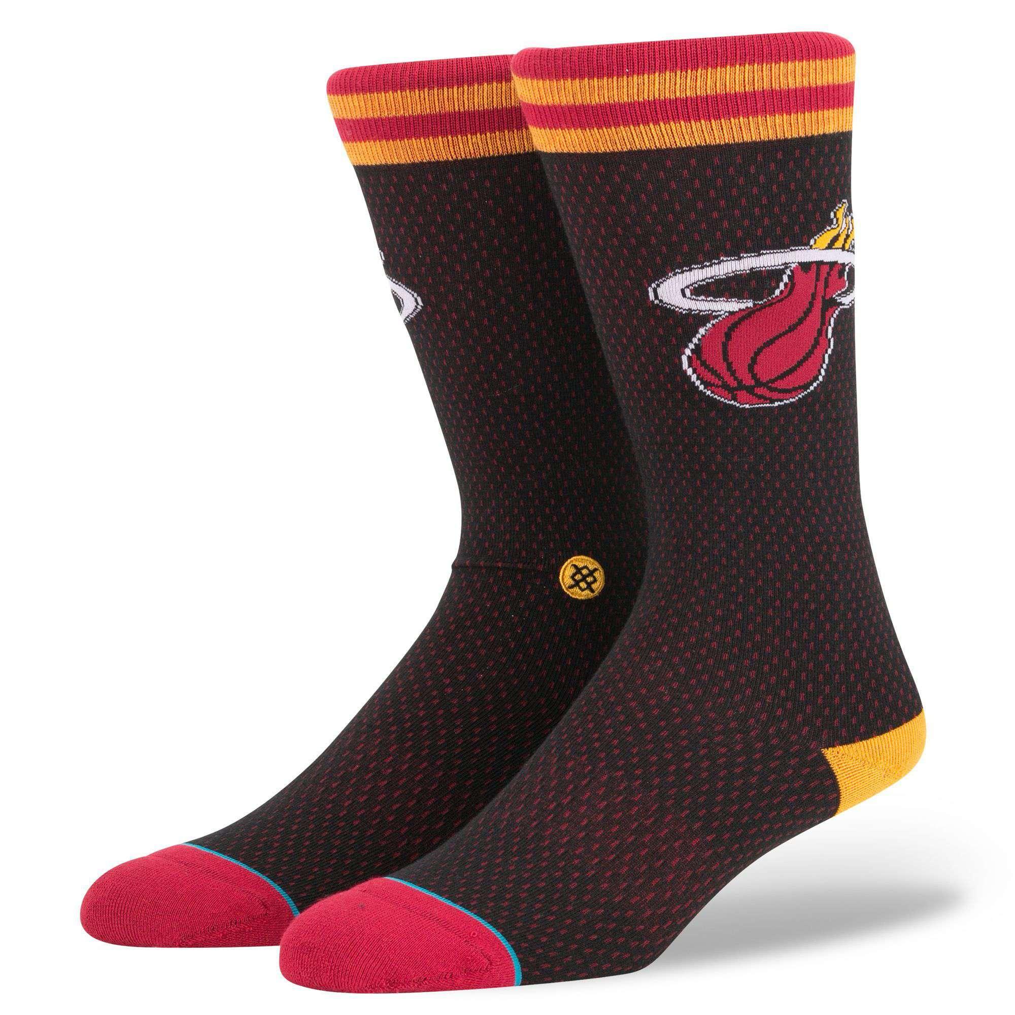 Stance Socks Miami Heat Stance NBA Jersey Crew Socks - Black