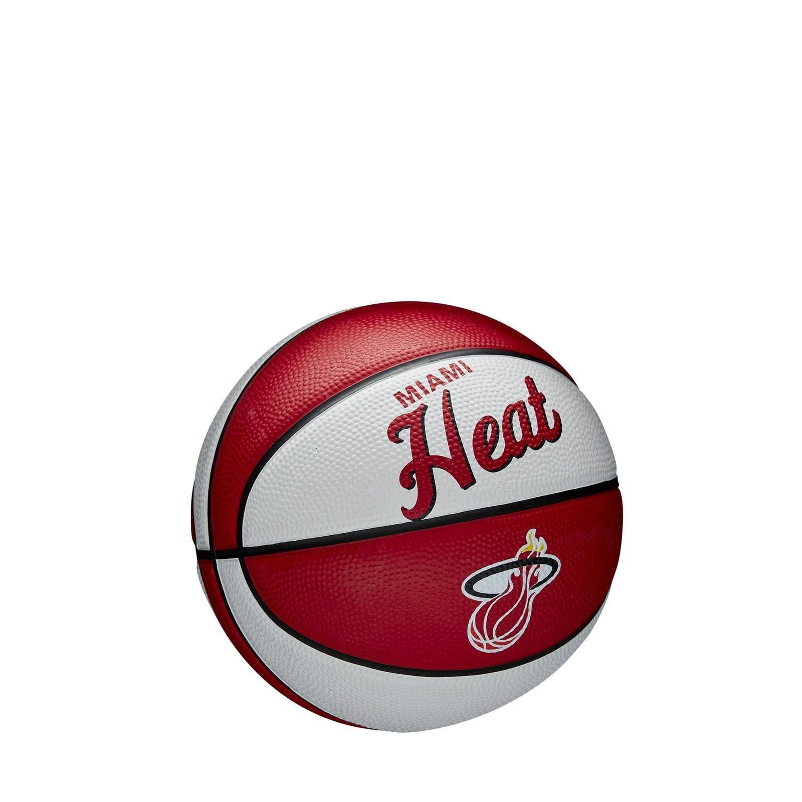 Wilson Sporting Goods Balls Miami Heat Wilson NBA Team Retro Mini Outdoor Basketball Ball