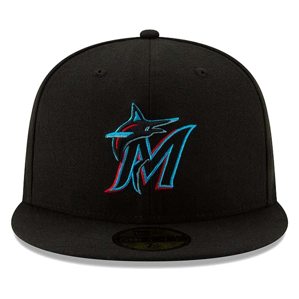New Era Caps Miami Marlins New Era MLB AC On-Field Game 59FIFTY Fitted Hat - Black