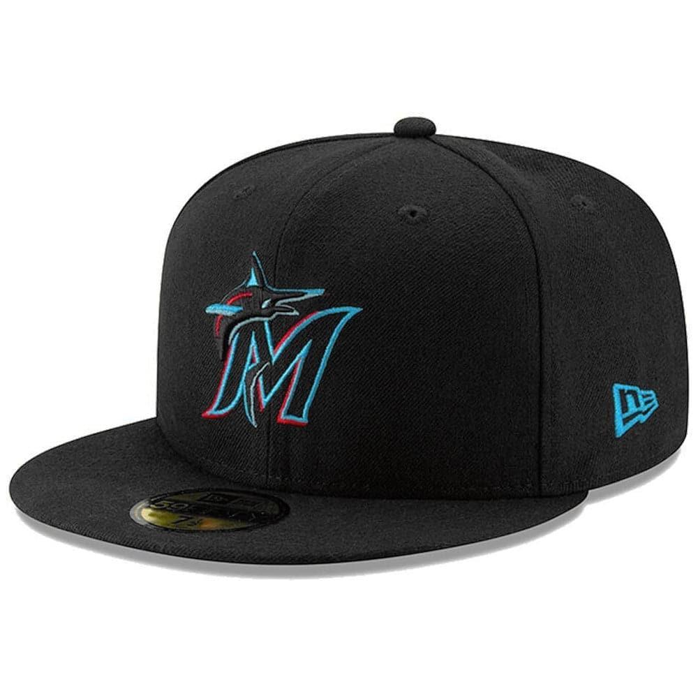 New Era Caps Miami Marlins New Era MLB AC On-Field Game 59FIFTY Fitted Hat - Black