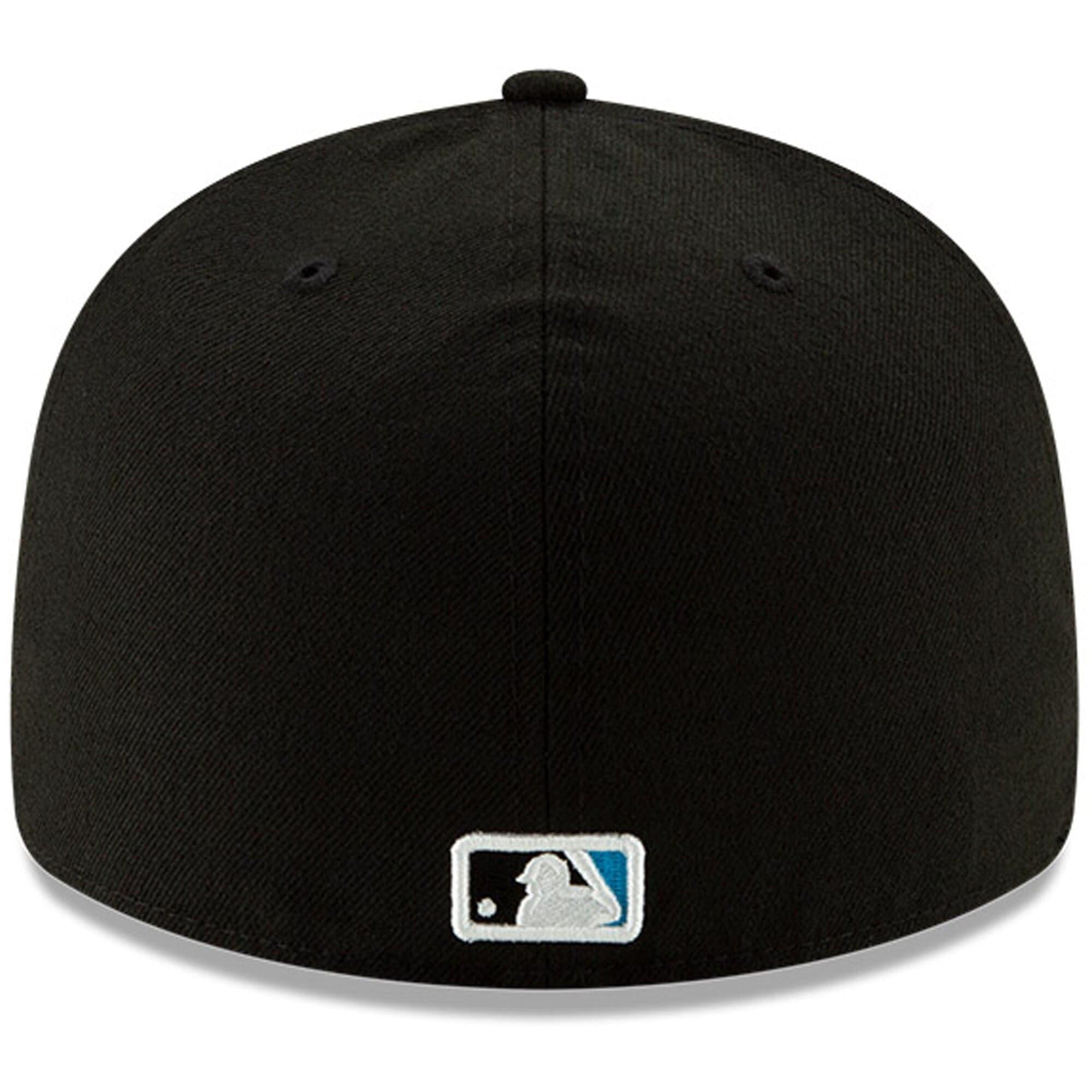 New Era Caps Miami Marlins New Era MLB AC On-Field Game Low Profile 59FIFTY Fitted Hat - Black