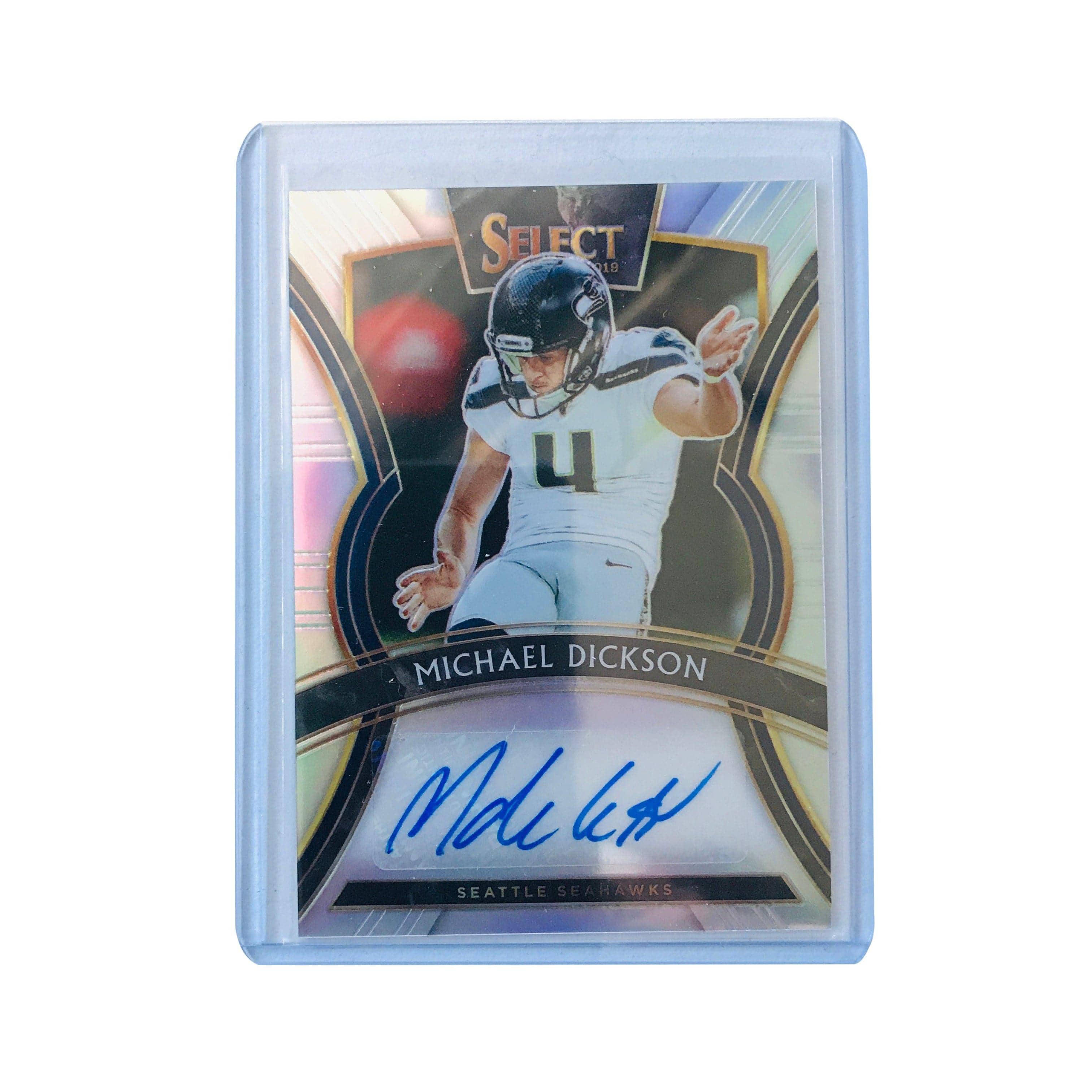 Panini Cards Michael Dickson Seattle Seahawks 19 Panini Select NFL Silver Auto /199 Card