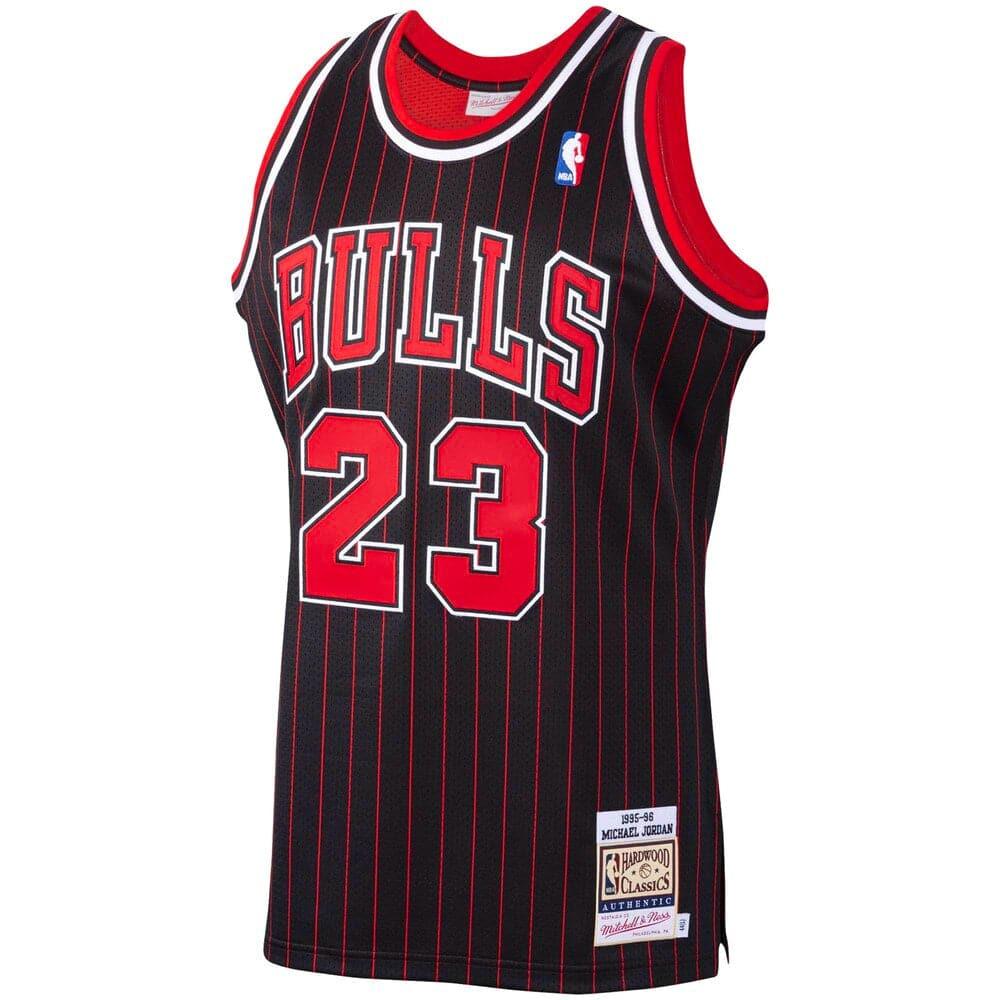 Mitchell And Ness Jerseys Michael Jordan Chicago Bulls Mitchell & Ness NBA 95-96 Alt Authentic Jersey - Black