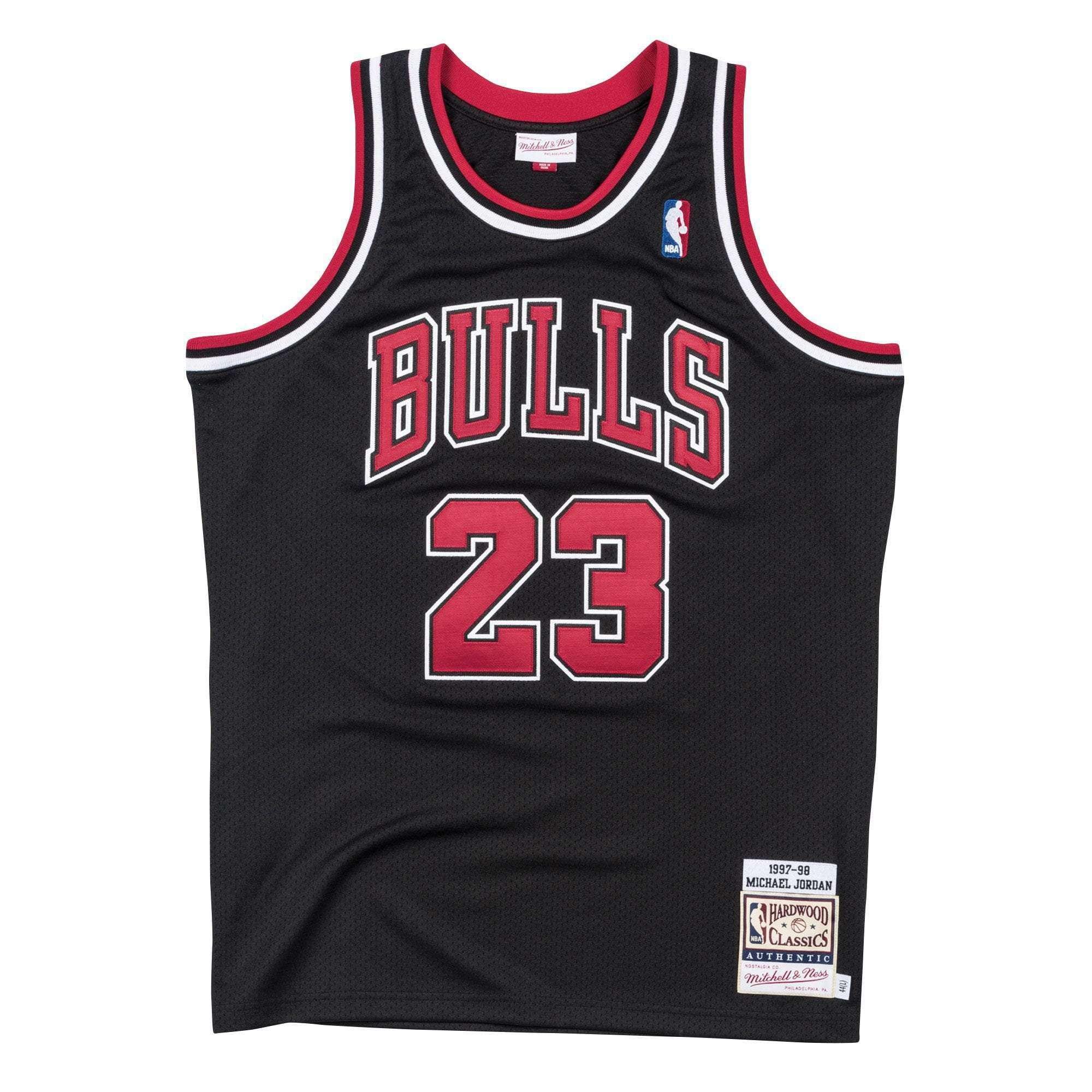 Mitchell And Ness Jerseys Michael Jordan Chicago Bulls Mitchell & Ness NBA Authentic Jersey - Black