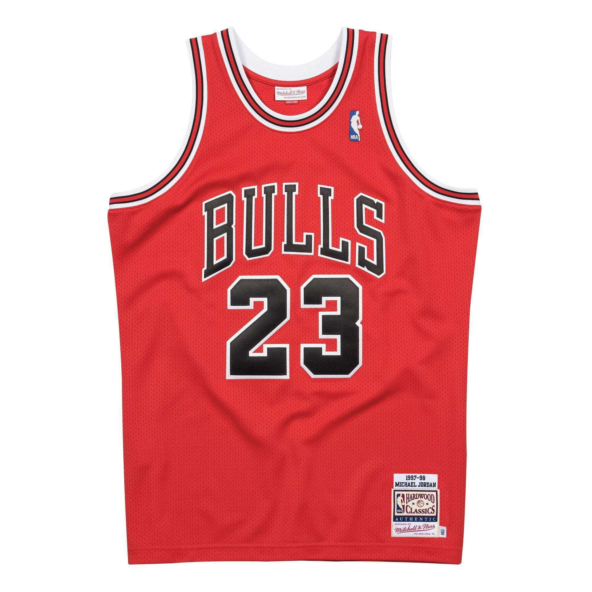 Mitchell And Ness Jerseys Michael Jordan Chicago Bulls Mitchell & Ness NBA Authentic Jersey - Red