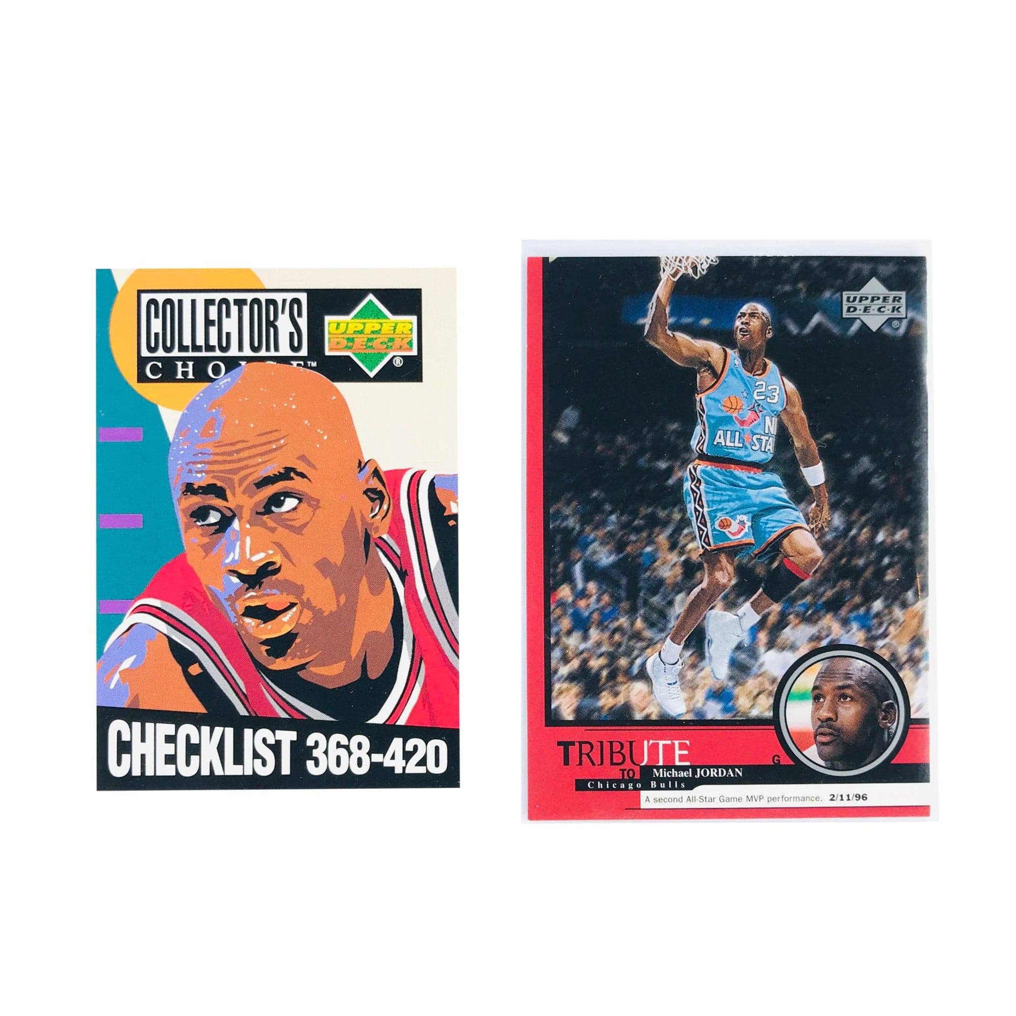 Panini Cards Michael Jordan Chicago Bulls Upper Deck NBA 2 Card Mix Set