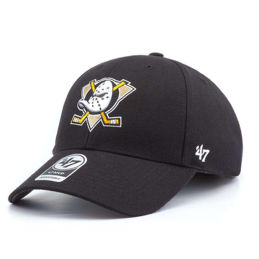 47 Brand Caps Mighty Ducks '47 NHL MVP Adjustable Curve Hat - Black