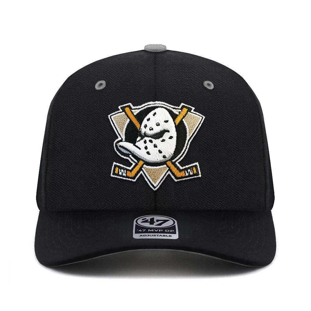 47 Brand Caps Mighty Ducks '47 NHL Team Audible DB Pre-Curved Snapback Hat - Black