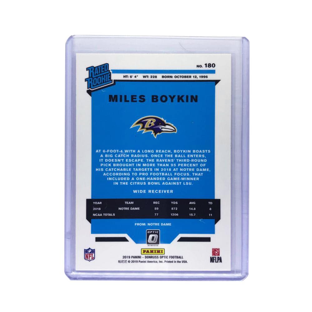 Panini Cards Miles Boykin Baltimore Ravens 2019 Panini Donruss Optic NFL Rated Rookie Card