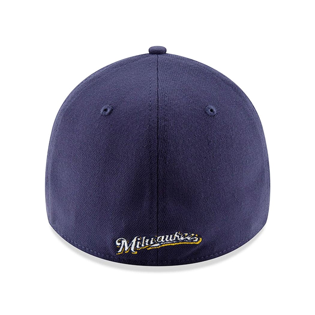New Era Caps Milwaukee Brewers New Era MLB Team Classic 39THIRTY Curve Hat - Navy
