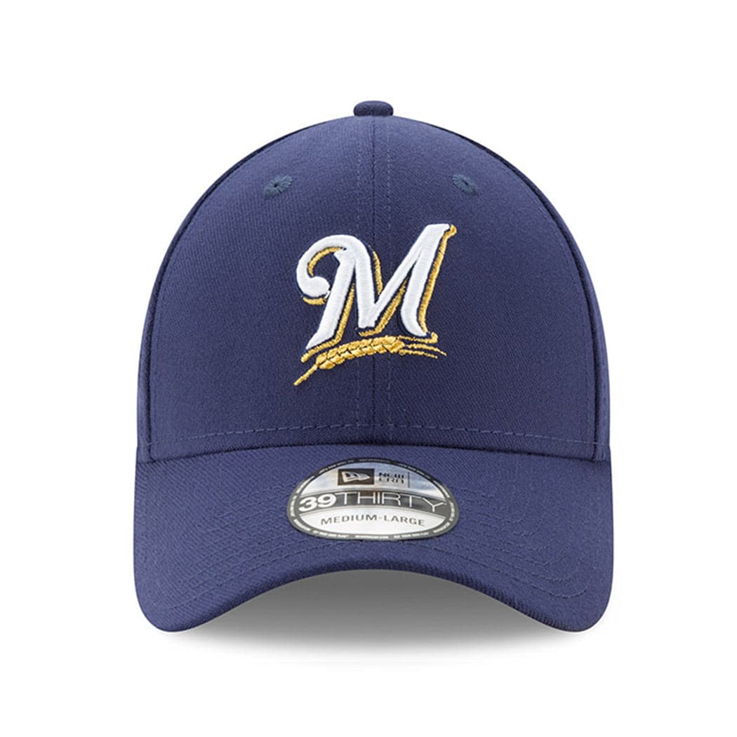 New Era Caps Milwaukee Brewers New Era MLB Team Classic 39THIRTY Curve Hat - Navy