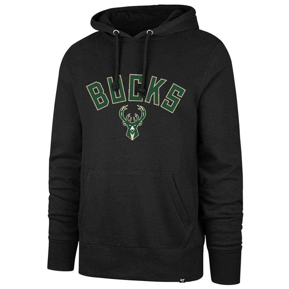 47 Brand Jumpers Milwaukee Bucks '47 NBA Rundown Headline Hoodie Jumper - Black
