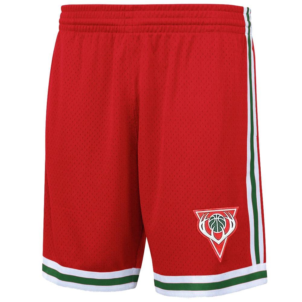 Mitchell And Ness Shorts Milwaukee Bucks Mitchell & Ness NBA 08-09 Road Swingman Shorts - Red