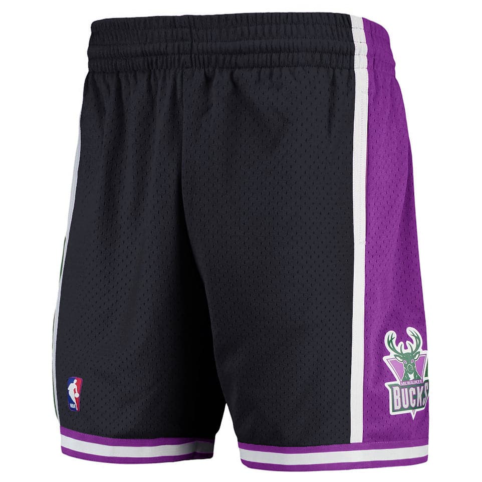Mitchell And Ness Shorts Milwaukee Bucks Mitchell & Ness NBA Reload 2.0 00-01 Swingman Shorts - Black