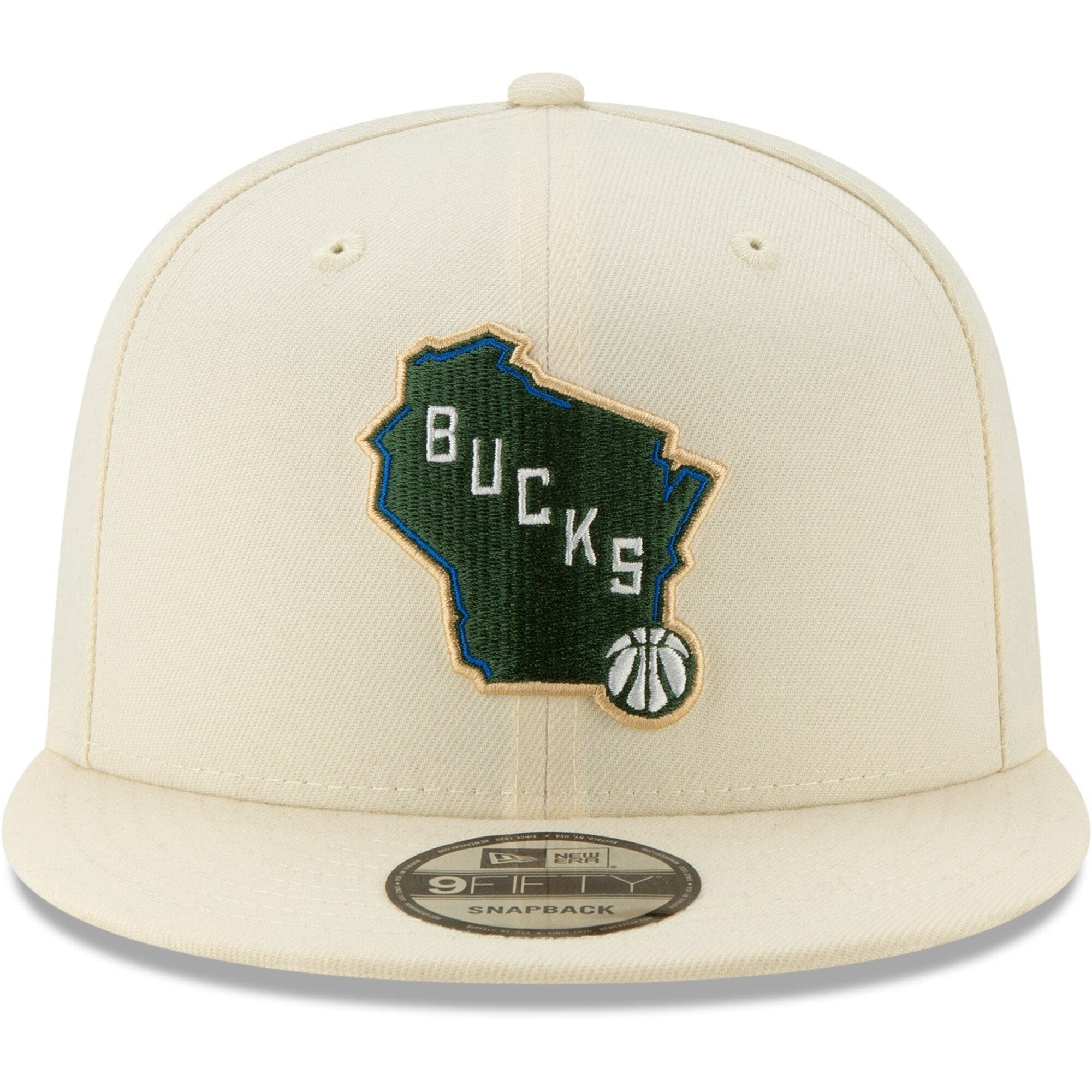 New Era Caps Milwaukee Bucks New Era NBA 2019 City Series 9FIFTY Snapback Hat - Cream