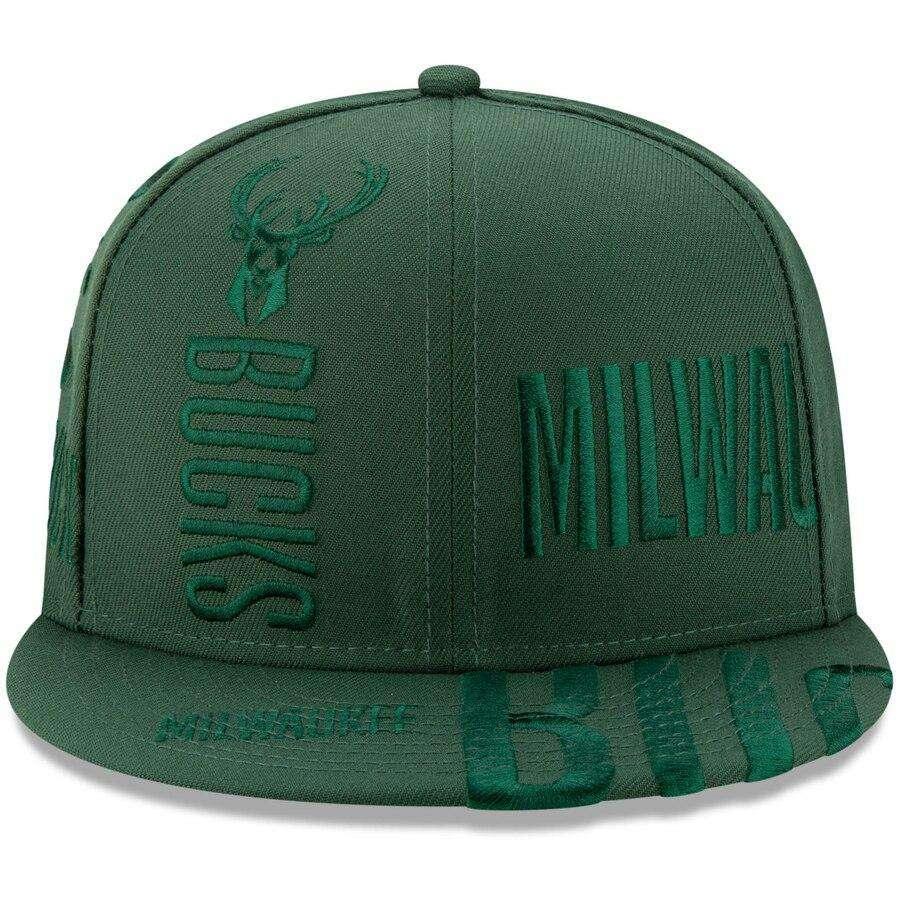 New Era Caps Milwaukee Bucks New Era NBA 2019 Tonal Tip-Off 9FIFTY Snapback Hat - Green