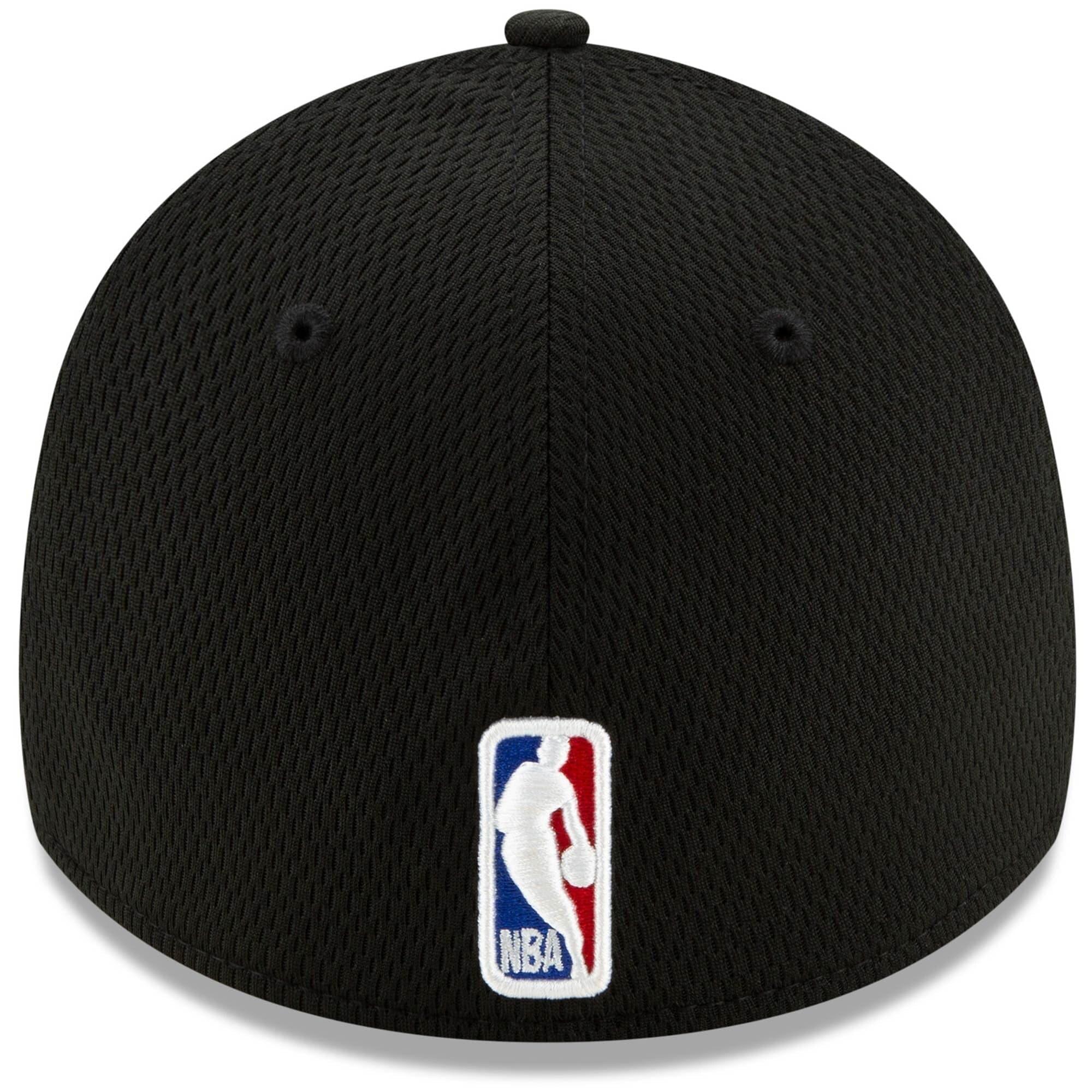 New Era Caps Milwaukee Bucks New Era NBA 2020 Back Half 39THIRTY Flex Fit Curve Hat - Black