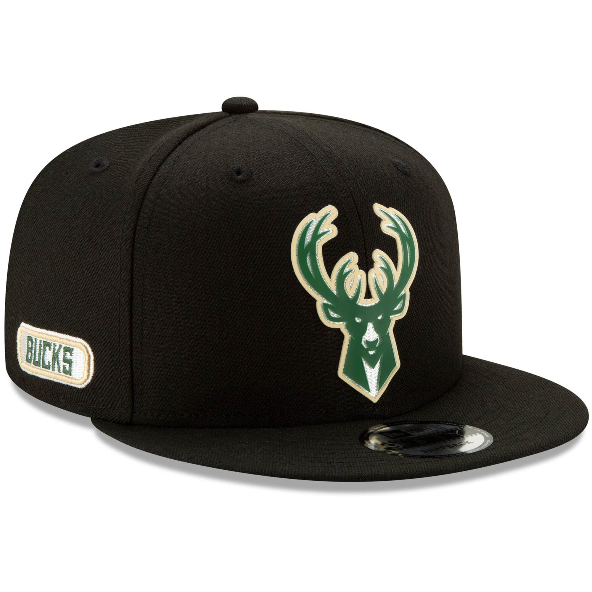 New Era Caps Milwaukee Bucks New Era NBA 2020 Back Half 9FIFTY Snapback Hat - Black