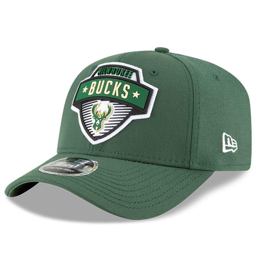 New Era Caps Milwaukee Bucks New Era NBA 2020 Tip-Off 9FIFTY Stretch-Snap Curve Hat - Green