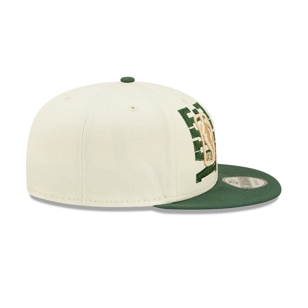New Era Caps Milwaukee Bucks New Era NBA 2022 Draft 9FIFTY Snapback Hat - Cream