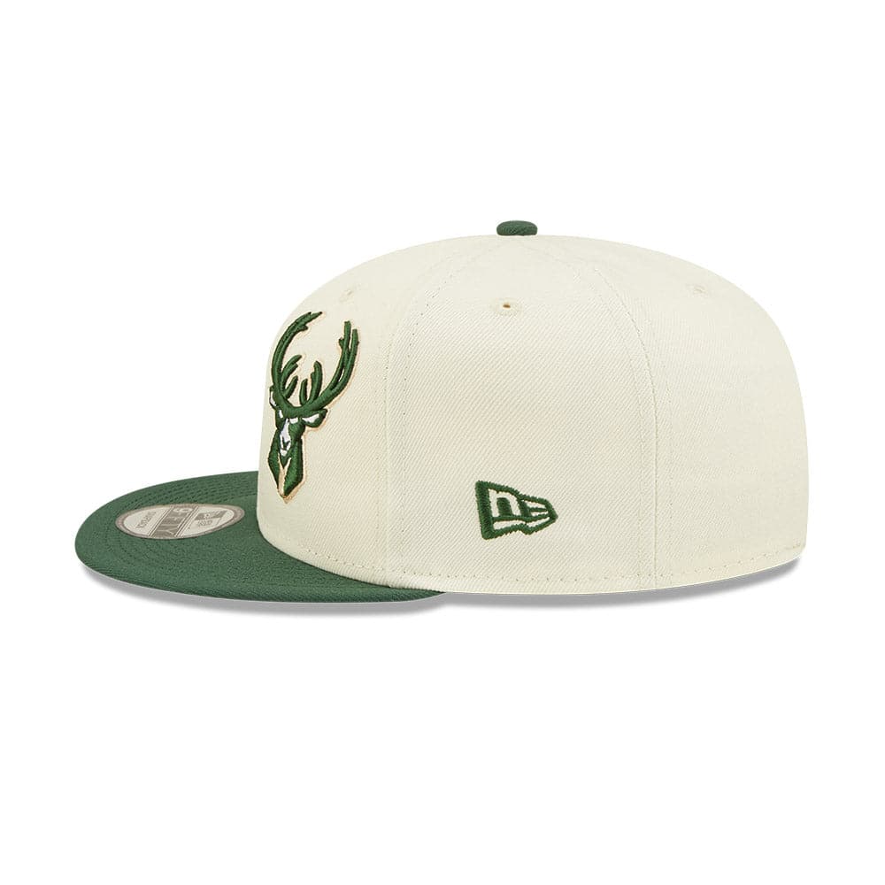 New Era Caps Milwaukee Bucks New Era NBA 2022 Draft 9FIFTY Snapback Hat - Cream