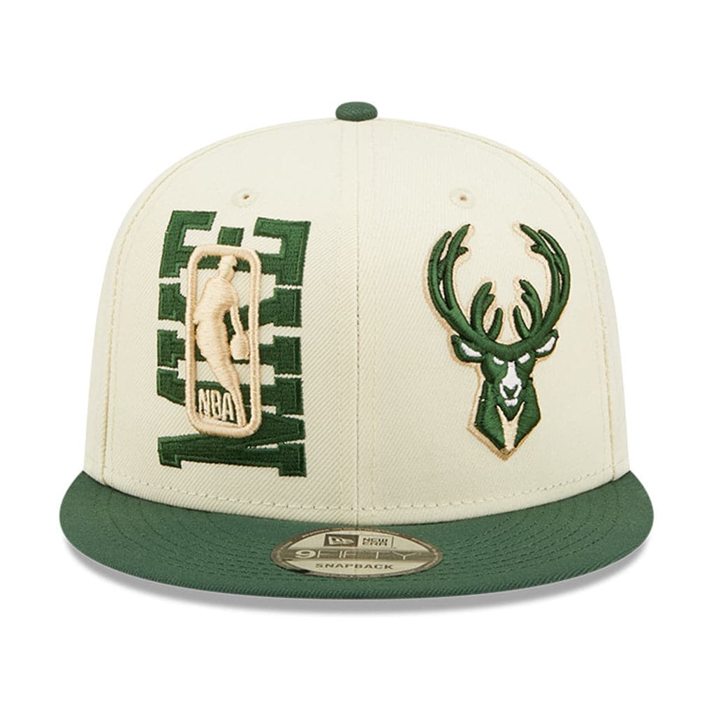 New Era Caps Milwaukee Bucks New Era NBA 2022 Draft 9FIFTY Snapback Hat - Cream