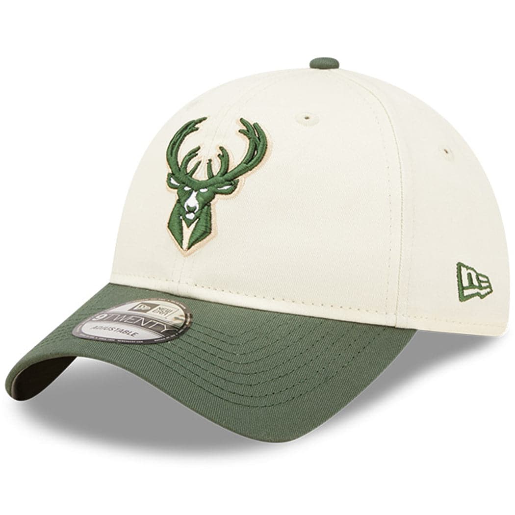 New Era Caps Milwaukee Bucks New Era NBA 2022 Draft 9TWENTY Strapback Hat - Cream