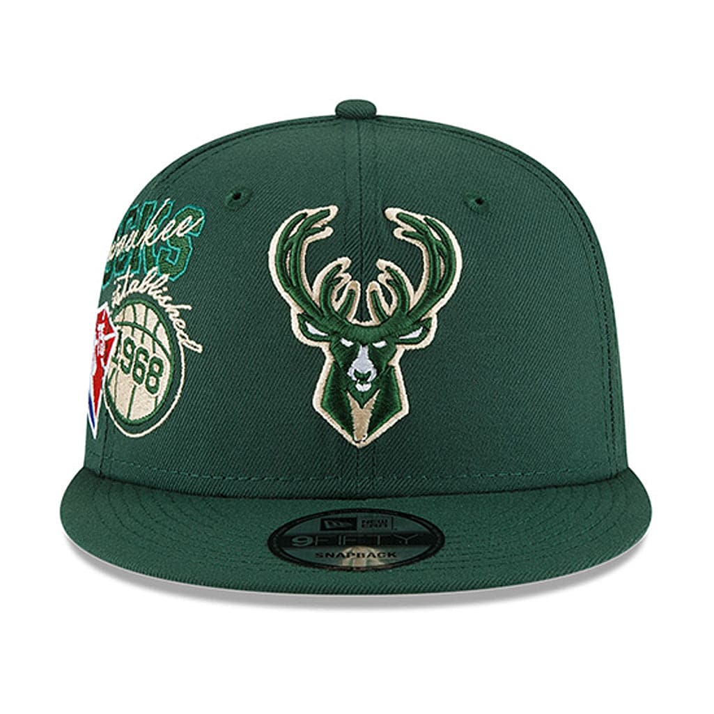New Era Caps Milwaukee Bucks New Era NBA 21-22 Back Half 9FIFTY Snapback Hat - Green