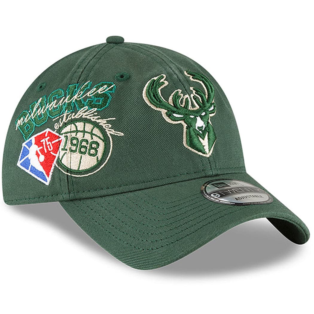 New Era Caps Milwaukee Bucks New Era NBA 21-22 Back Half 9TWENTY Hat - Green