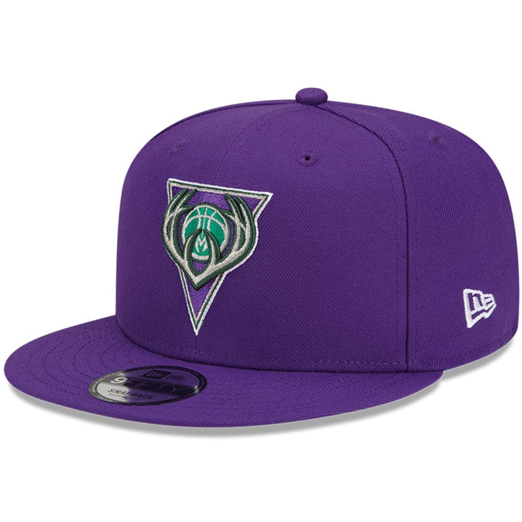 New Era Caps Milwaukee Bucks New Era NBA 21-22 City Edition ALT 9FIFTY Snapback Hat - Purple
