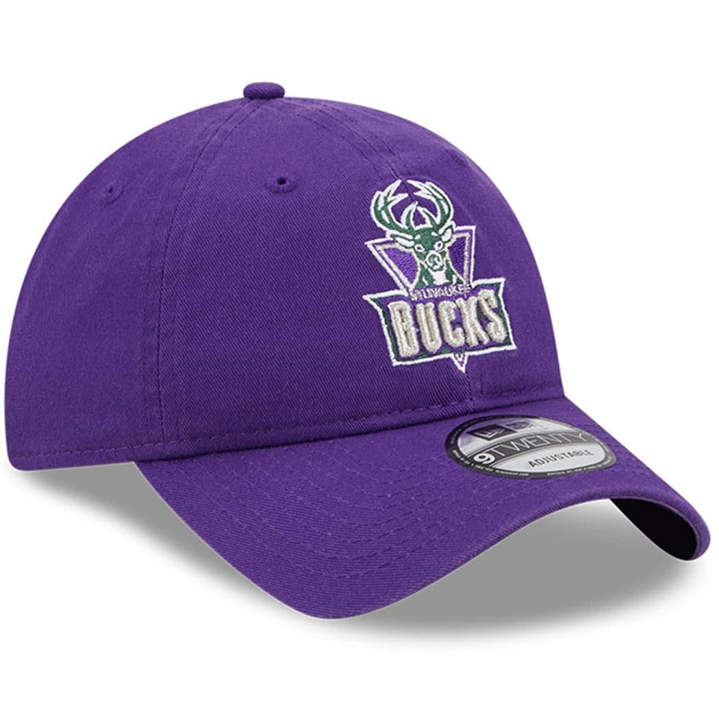 New Era Caps Milwaukee Bucks New Era NBA 22-23 Classic Edition 9TWENTY Strapback Hat - Purple