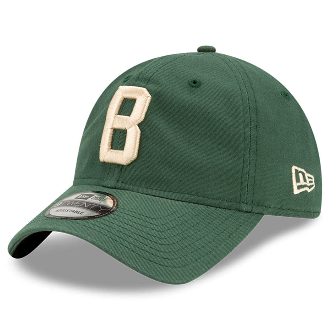 New Era Caps Milwaukee Bucks New Era NBA Ligature 9TWENTY Curved Hat - Green