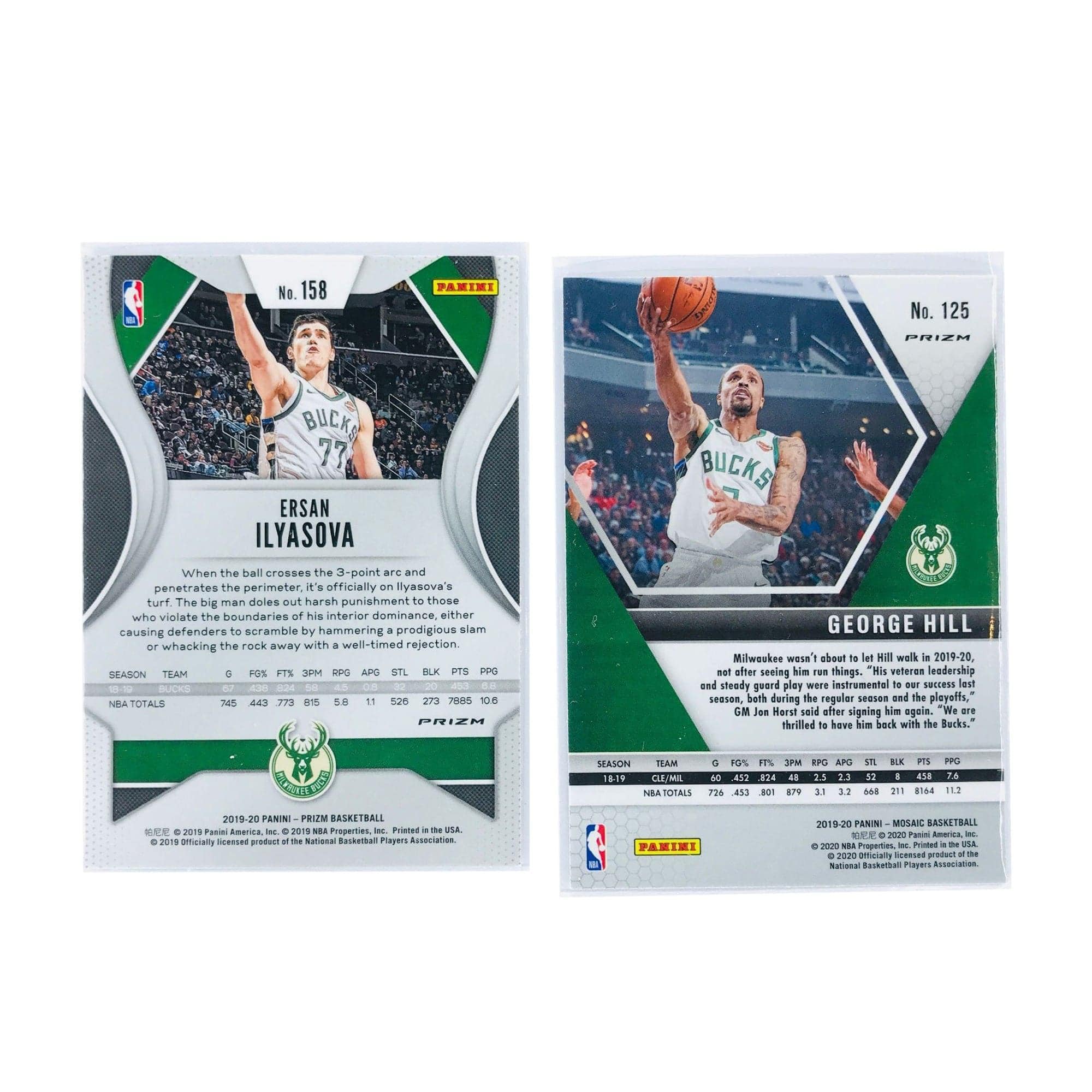 Panini Cards Milwaukee Bucks Panini NBA 2 Prizm Silver Parallel Card Set
