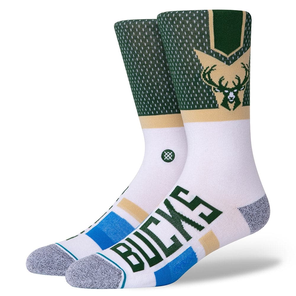 Stance Socks Milwaukee Bucks Stance NBA Shortcut 2 Crew Socks - Green