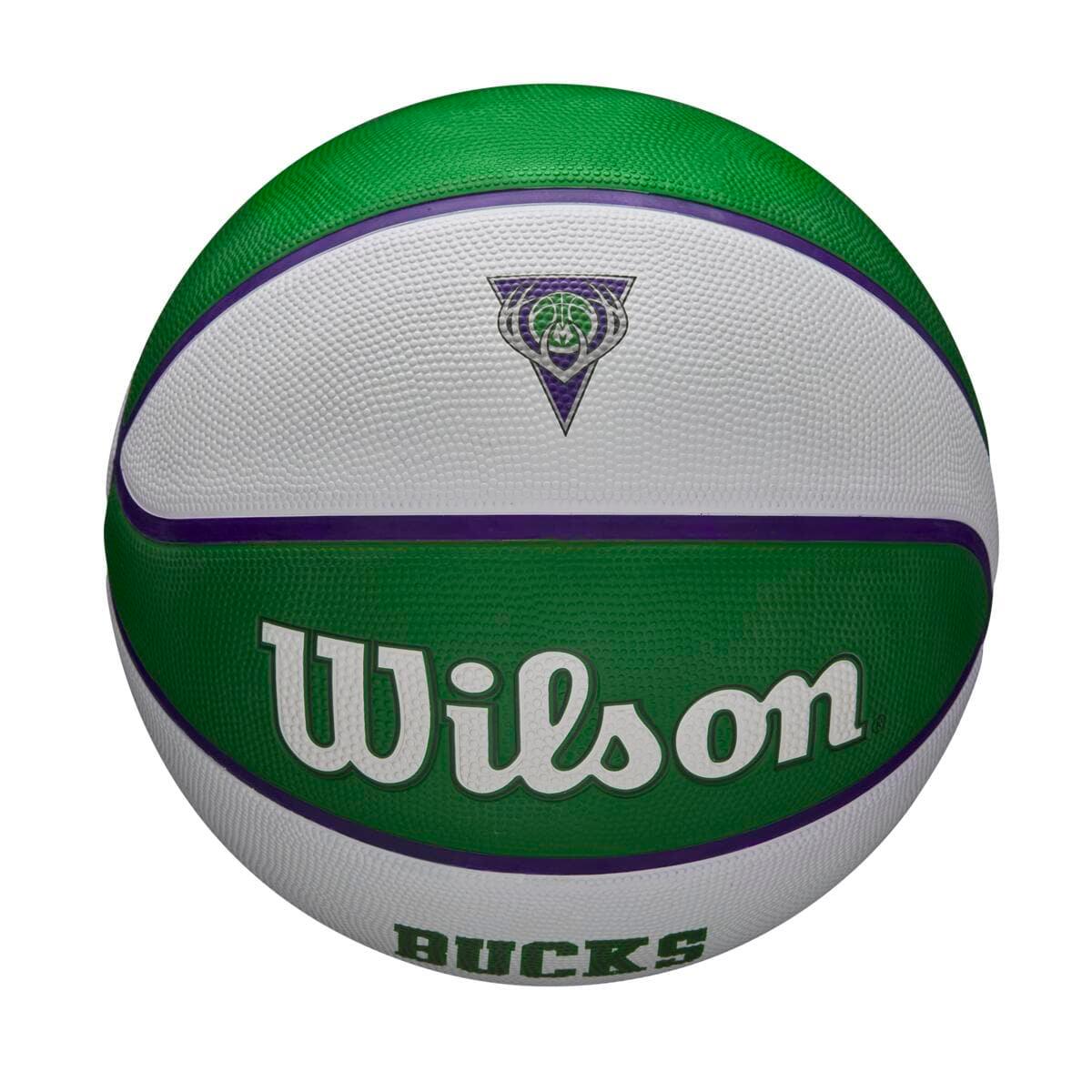 Wilson Sporting Goods Balls Milwaukee Bucks Wilson NBA 21-22 City Edition Full Size Basketball Ball - Size 7