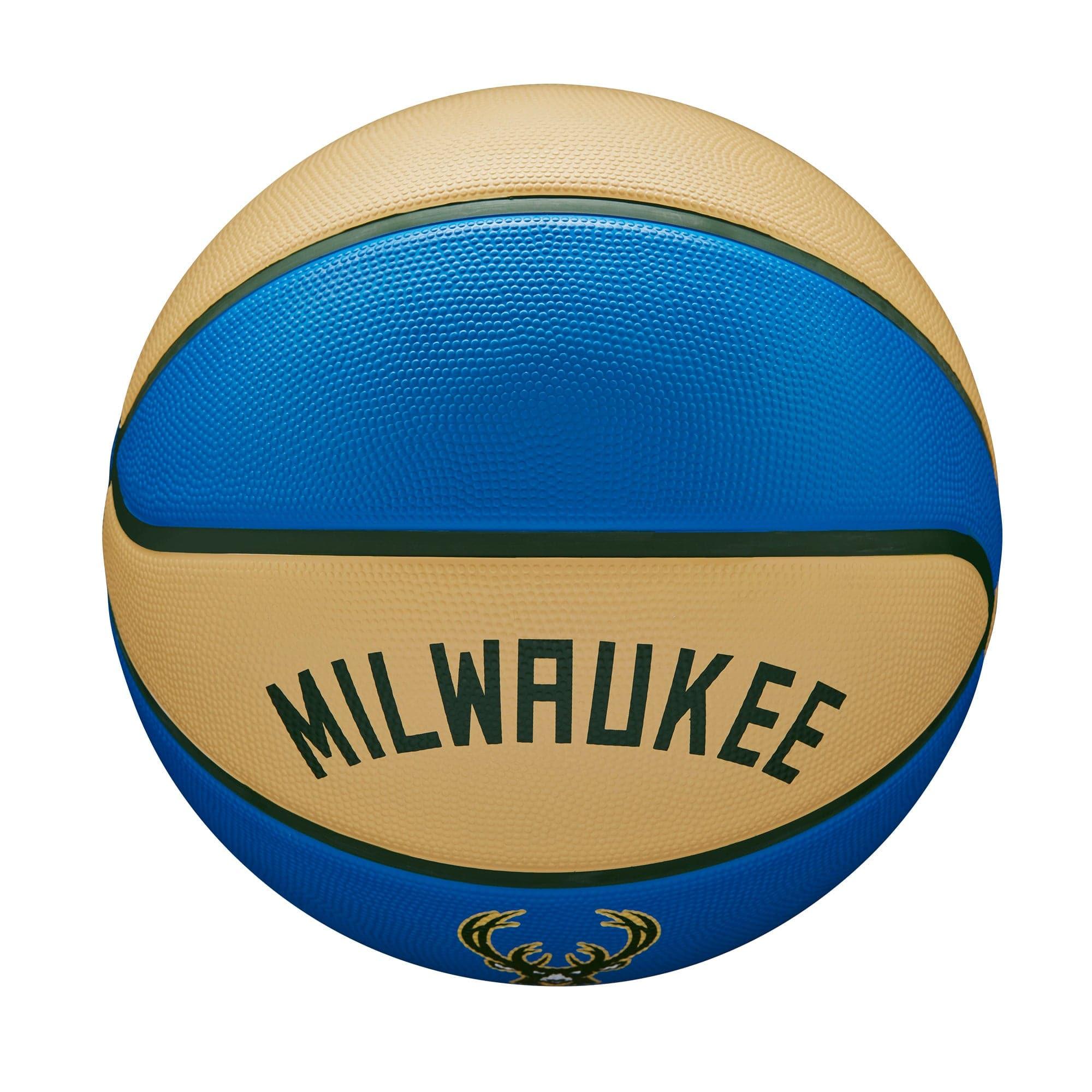 Wilson Sporting Goods Balls Milwaukee Bucks Wilson NBA 22-23 City Edition All Surface Basketball Ball