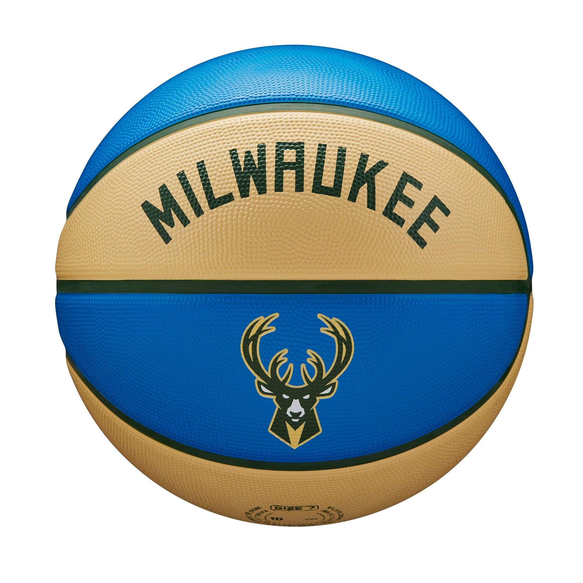 Wilson Sporting Goods Balls Milwaukee Bucks Wilson NBA 22-23 City Edition All Surface Basketball Ball