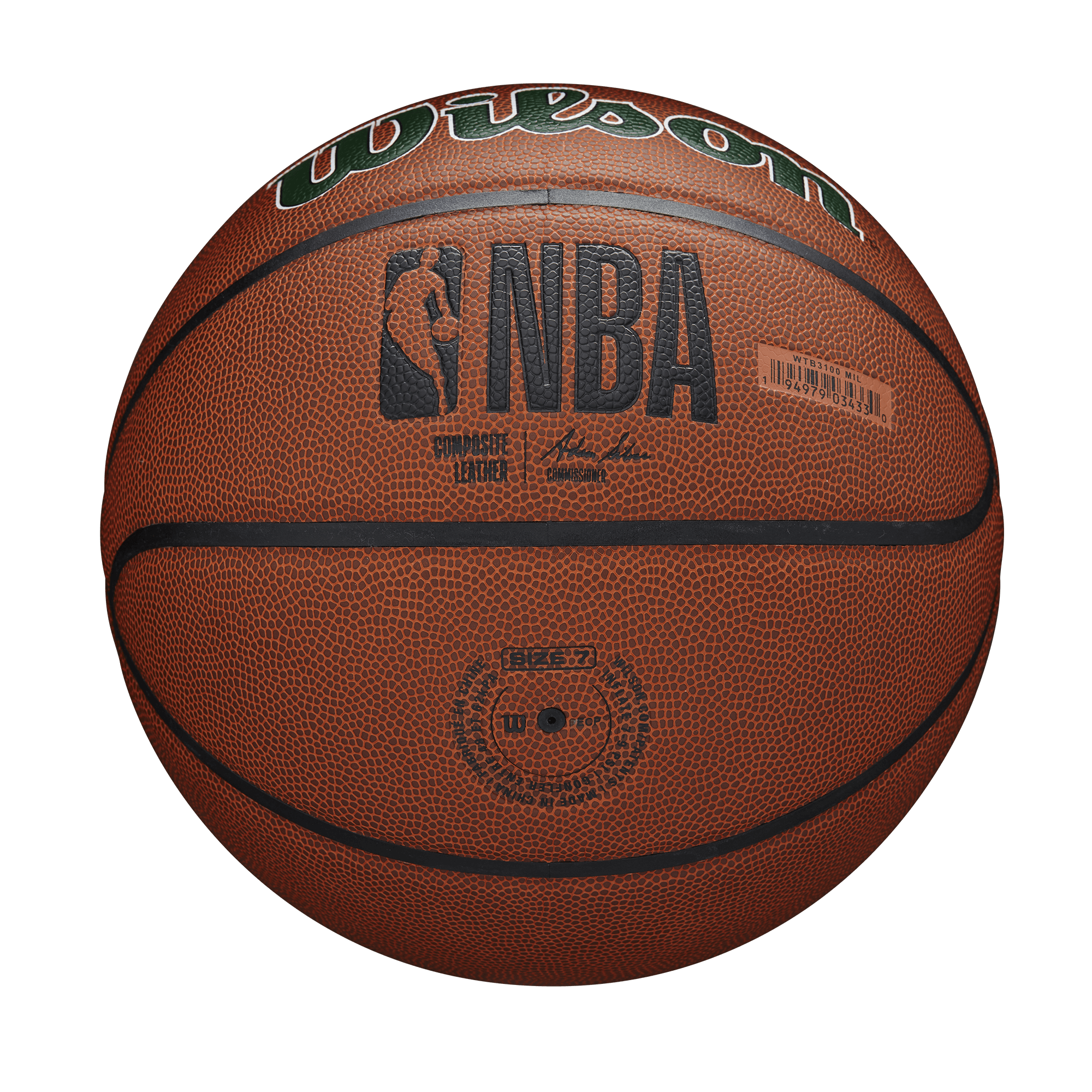 Wilson Sporting Goods Balls Milwaukee Bucks Wilson NBA Team Full Size Basketball Ball
