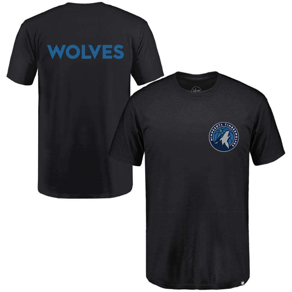 47 Brand T-Shirts Minnesota Timberwolves '47 NBA Backer T-Shirt - Black