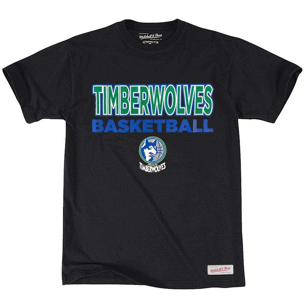 Mitchell And Ness T-Shirts Minnesota TImberwolves Mitchell & Ness NBA Pure Shooter T-Shirt - Black