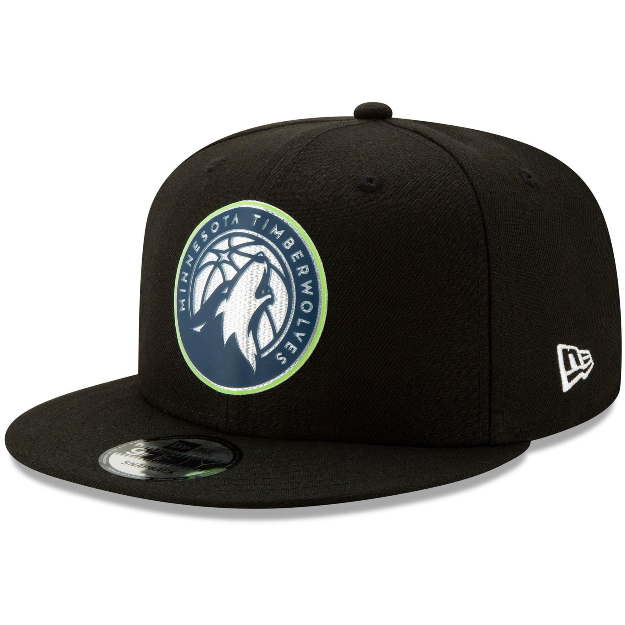 New Era Caps Minnesota Timberwolves New Era NBA 2020 Back Half 9FIFTY Snapback Hat - Black