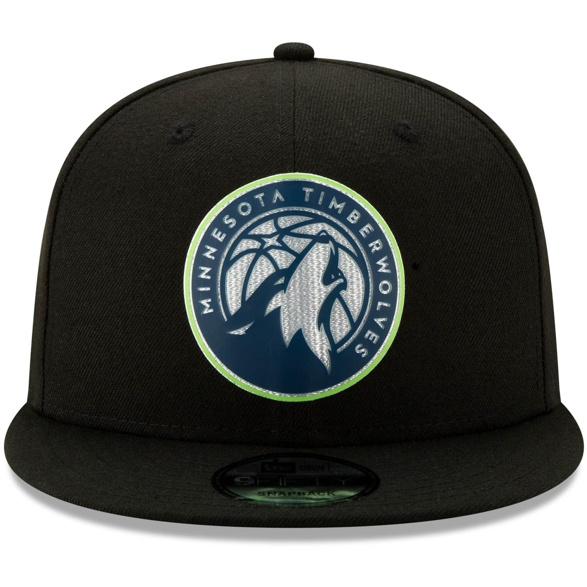 New Era Caps Minnesota Timberwolves New Era NBA 2020 Back Half 9FIFTY Snapback Hat - Black