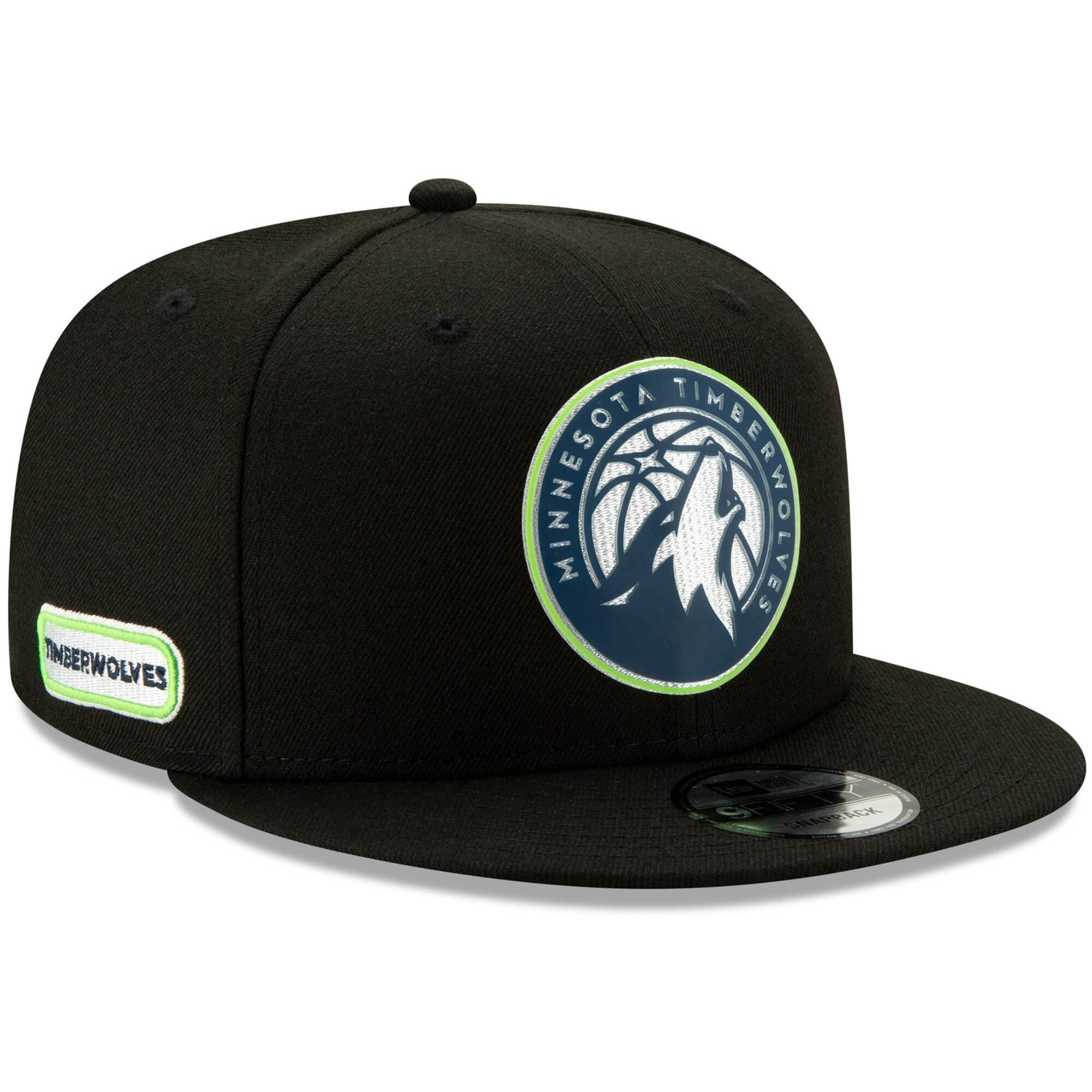 New Era Caps Minnesota Timberwolves New Era NBA 2020 Back Half 9FIFTY Snapback Hat - Black