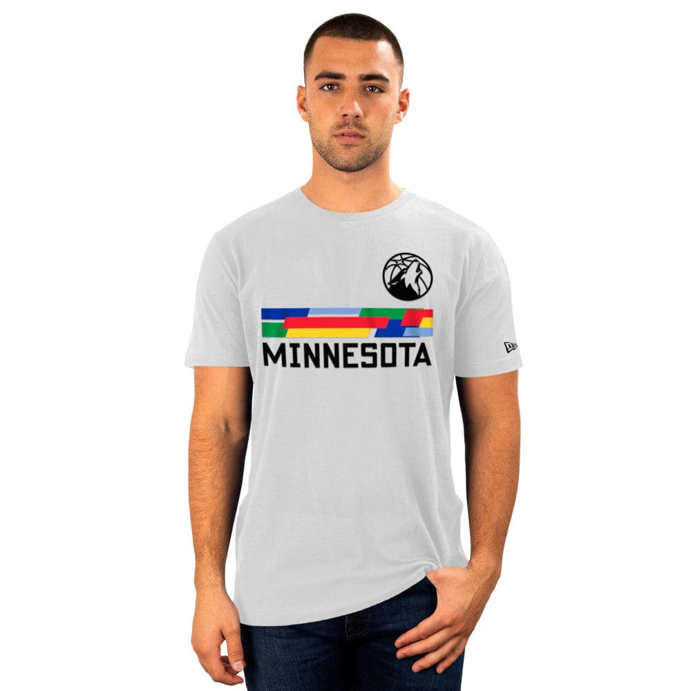 New Era T-Shirts Minnesota Timberwolves New Era NBA 22-23 City Edition T-Shirt - White