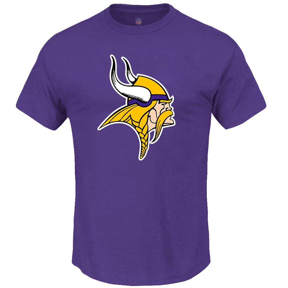 Majestic Athletic T-Shirts Minnesota Vikings Majestic NFL Team Prism Logo T-Shirt - Purple