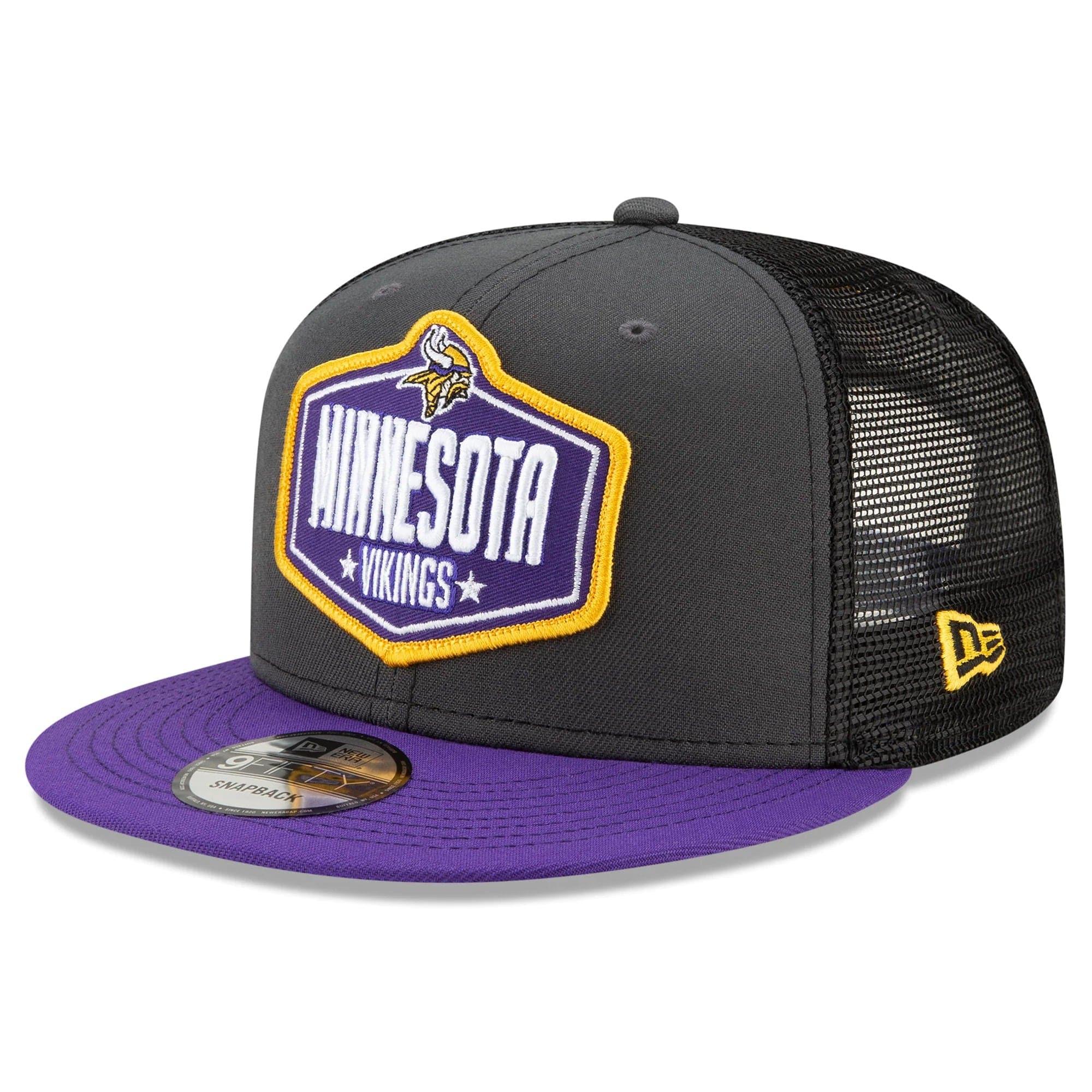 New Era Caps Minnesota Vikings New Era 2021 NFL Draft 9FIFTY Snapback Hat - Graphite