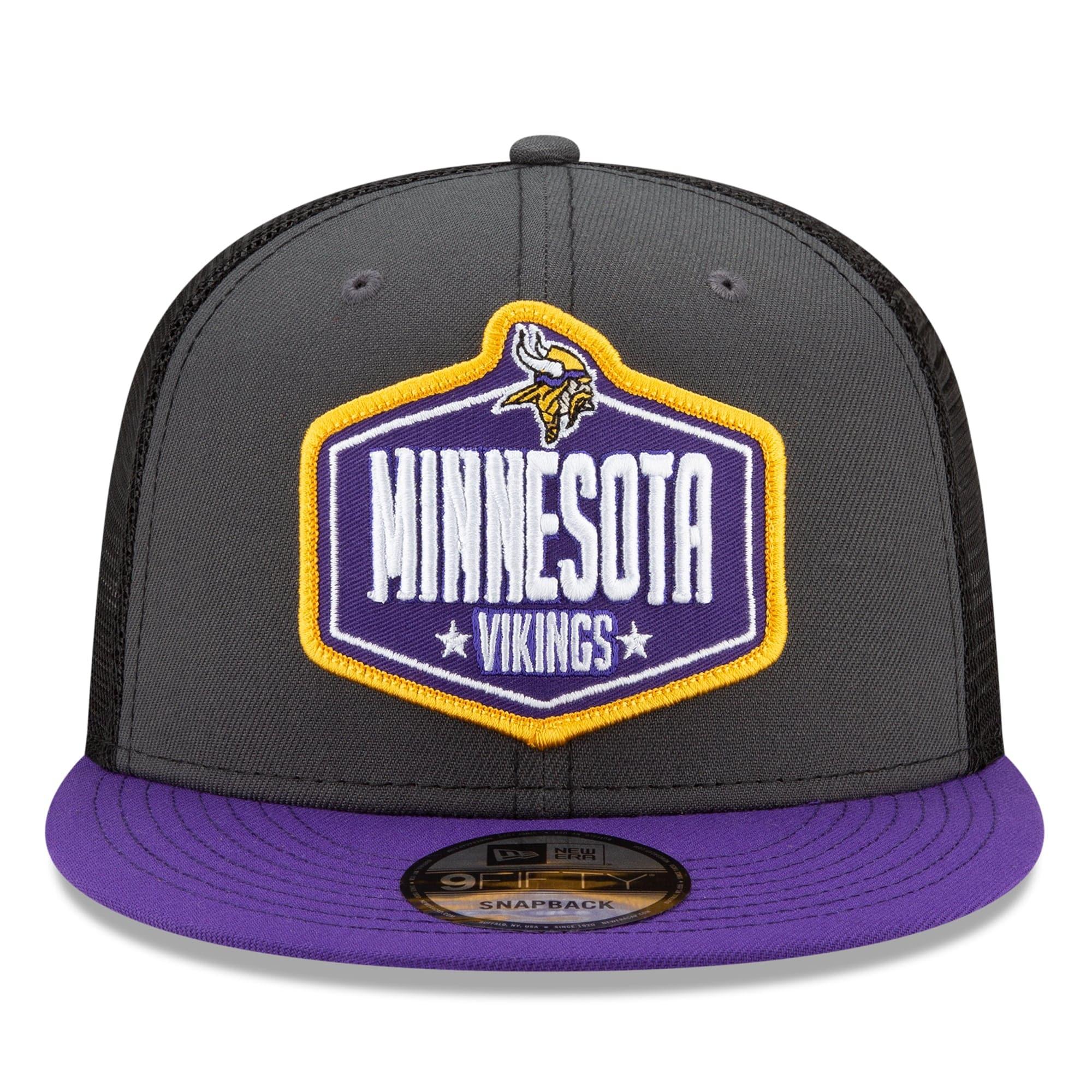New Era Caps Minnesota Vikings New Era 2021 NFL Draft 9FIFTY Snapback Hat - Graphite