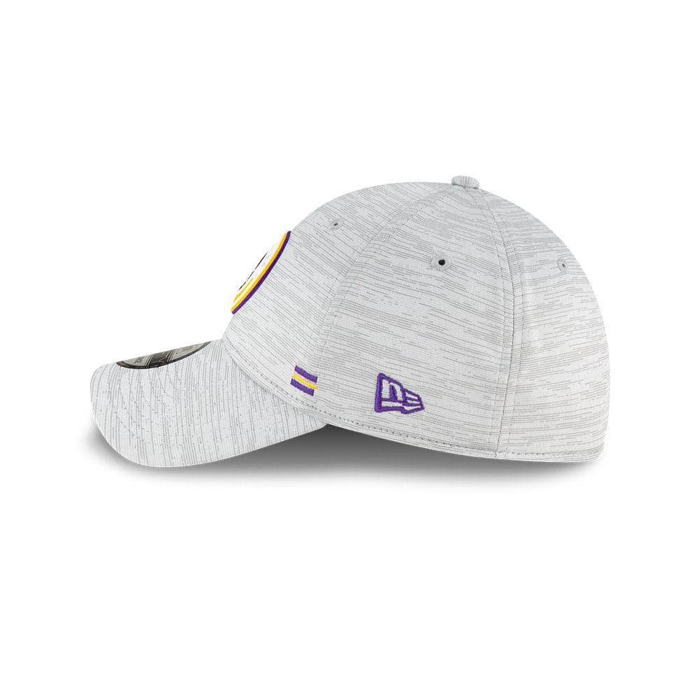 New Era Caps Minnesota Vikings New Era NFL 2020 Sideline 39THIRTY Flex Fit Curve Hat - Grey