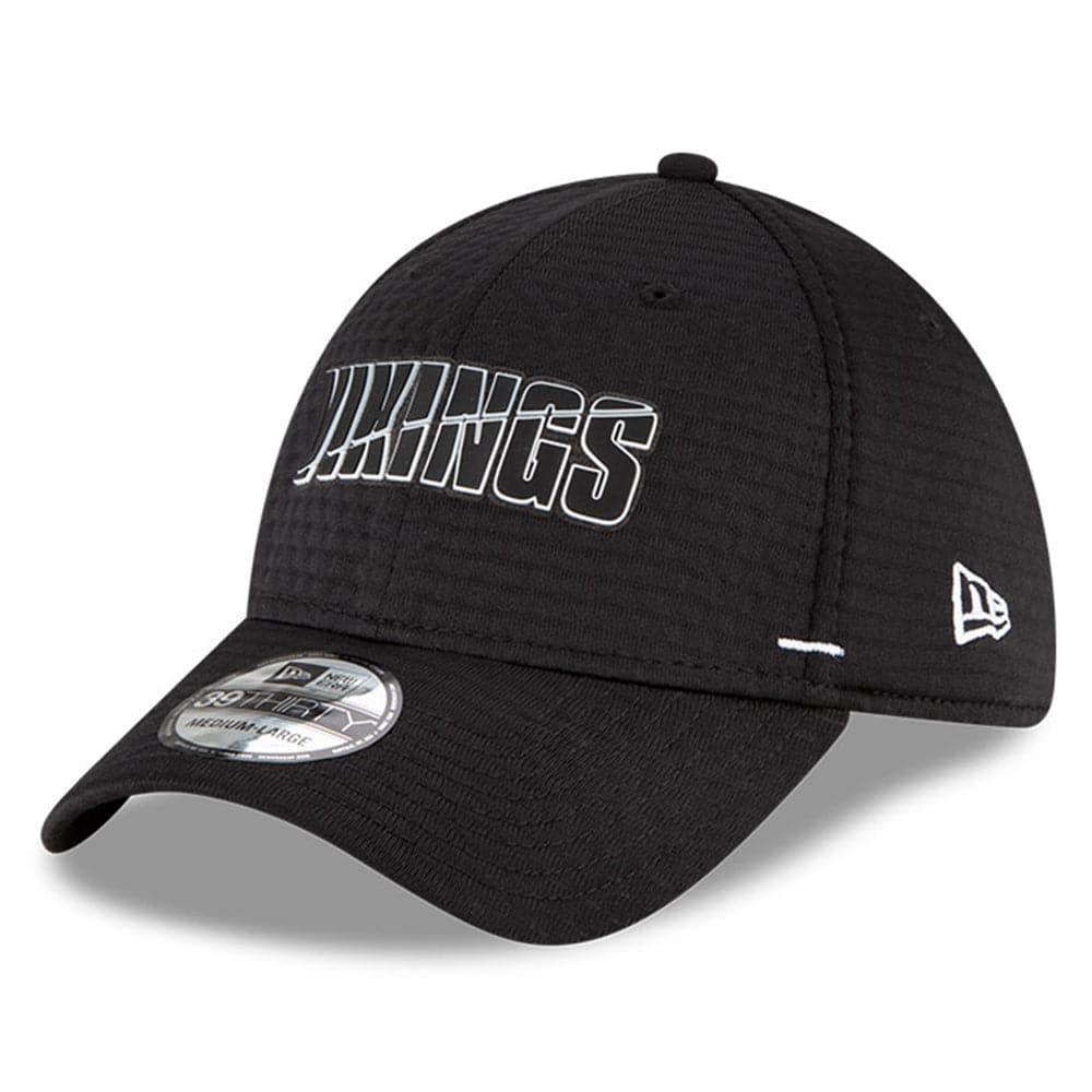 New Era Caps Minnesota Vikings New Era NFL 2020 Summer Sideline 39THIRTY Flex Fit Curve Hat - Black