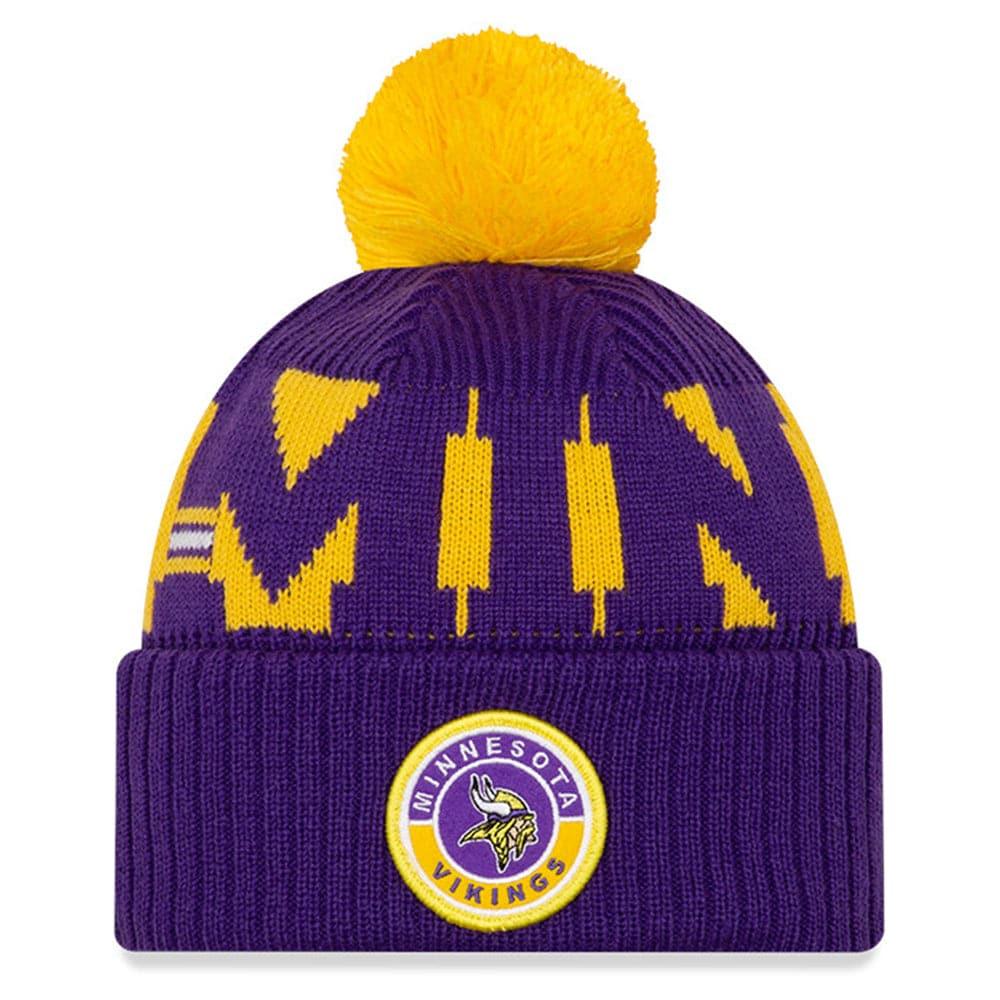 New Era Beanies Minnesota Vikings New Era NFL 2020 Team Sideline Knit Beanie - Purple